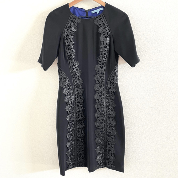 ANTONIO MELANI Dresses & Skirts - Antonio Melani Black Lace Trim Sheath Dress Women’s 2